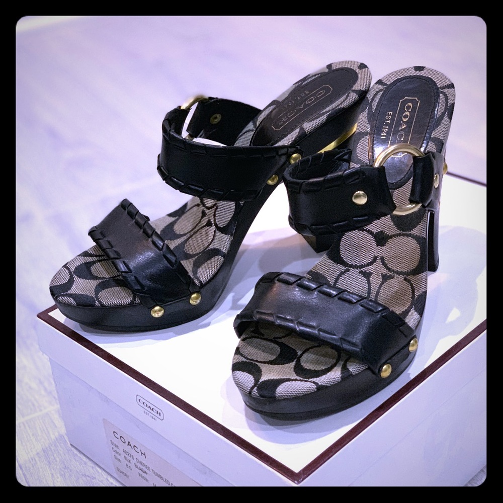 COACH platform sandals
